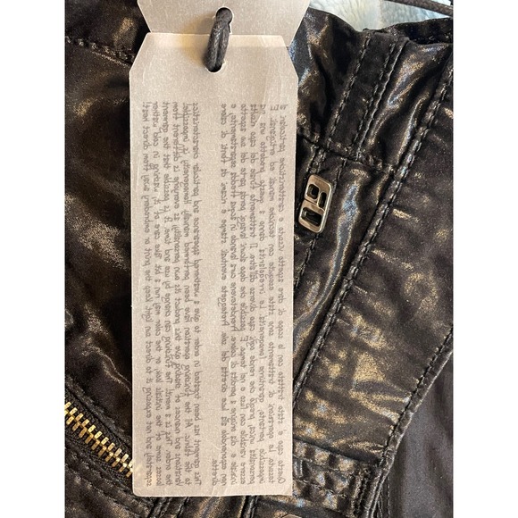 Miss Sixty Second Skin Pants Women's Black Shiny Zipper Detail Size L 30 - Picture 7 of 8